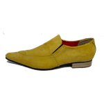 Mocassim Italiano em Nobuck Social Executivo Limon Bico Fino Ref: 523