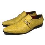Sapato Masculino Italiano em Couro Social Executivo Amarelo 531