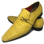 Sapato Masculino Italiano em Couro Social Executivo Amarelo 531
