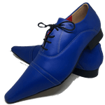 Sapato Masculino Italiano em Couro Social Executivo Azul 538