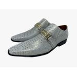 Sapato Masculino Italiano Em Couro Social Branco Cobra Ref: D713