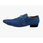 Sapato Masculino Italiano Em Brim Jeans Ref: D743