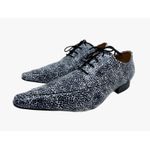 Sapato Masculino Italiano Em Couro Branco Executivo Pintas Ref: D757
