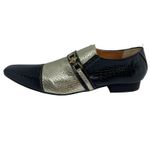 Sapato Masculino Italiano Em Couro Dourado Serpente Ref: D615