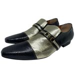 Sapato Masculino Italiano Em Couro Dourado Serpente Ref: D615