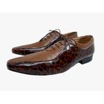 Sapato Masculino Italiano Em Couro Marrom Onça Ref: D778