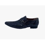 Sapato Masculino Italiano Em Couro Social Preto Glitter Ref: D794