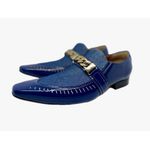 Sapato Masculino Italiano Em Couro Social Azul Jeans Ref: D806