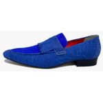 Sapato Masculino Italiano em Couro Social Executivo Azul 544