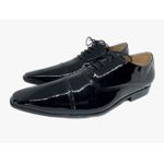 Sapato Masculino Italiano em Couro Social Executivo Bico Fino Preto Ref: 702