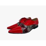 Sapato Masculino Italiano em Couro Executivo Vermelho - Ref: 712