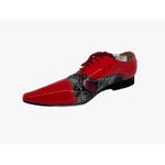 Sapato Masculino Italiano em Couro Executivo Vermelho - Ref: 712