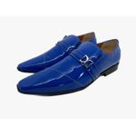 Sapato Masculino Italiano em Couro Social Azul - Ref: 715