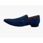 Mocassim Masculino Italiano em Couro Social Azul - Ref: 722