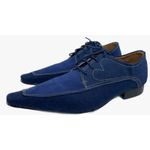 Sapato Masculino Italiano em Jeans Social Executivo Azul - Ref: 741