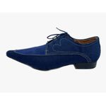 Sapato Masculino Italiano em Jeans Social Executivo Azul - Ref: 741