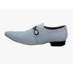 Sapato Masculino Italiano em Couro Social Branco Aerado - Ref: 755
