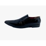 Sapato Masculino Italiano em Couro Executivo Preto Reflex - Ref: 817