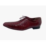 Sapato Masculino Italiano Em Couro Social Croco Bordô Ref: D799