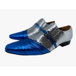 Sapato Masculino Italiano Em Couro Social Azul Ref: D853