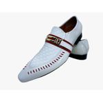 Sapato Masculino Italiano Em Couro Social Branco Ref: D809