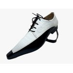 Sapato Masculino Italiano Em Couro Social Branco Ref: D828
