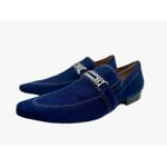 Sapato Masculino Italiano Em Couro Social Azul Ref: D836