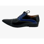 Sapato Masculino Italiano Em Couro Social Azul Ref: D858