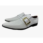 Sapato Masculino Italiano Em Couro Social Branco Ref: D862