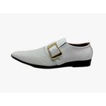Sapato Masculino Italiano Em Couro Social Branco Ref: D862