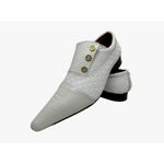 Sapato Masculino Italiano Em Couro Social Branco Ref: D866