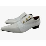 Sapato Masculino Italiano Em Couro Social Branco Ref: D866