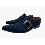 Sapato Masculino Italiano Em Couro Social Azul Ref: D867
