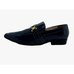 Sapato Masculino Italiano Em Couro Azul Lisa Ref: D880