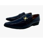 Sapato Masculino Italiano Em Couro Azul Lisa Ref: D880