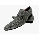 Sapato Masculino Italiano Em Couro Prata Glitter Ref: D881