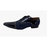 Sapato Masculino Italiano Em Couro Azul Ref: D885