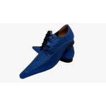 Sapato Masculino Italiano Em Couro Azul Glitter Ref: D886