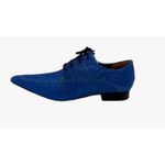 Sapato Masculino Italiano Em Couro Azul Glitter Ref: D886