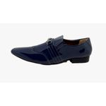 Sapato Masculino Italiano Em Couro Azul Ref: D890