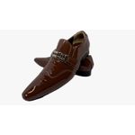 Sapato Masculino Italiano Em Couro Marrom Ref: D892
