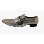 Sapato Masculino Italiano Em Couro Dourado Ref: D895