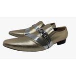 Sapato Masculino Italiano Em Couro Dourado Ref: D895