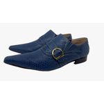 Sapato Masculino Italiano Em Couro Azul Ref: D899