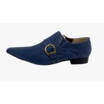 Sapato Masculino Italiano Em Couro Azul Ref: D899