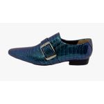 Sapato Masculino Italiano Em Couro Azul Ref: D911