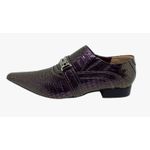 Sapato Masculino Italiano Em Couro Roxo Réptil Ref: D913