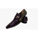 Sapato Masculino Italiano Em Couro Violeta Réptil Ref: D917