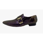 Sapato Masculino Italiano Em Couro Violeta Réptil Ref: D917