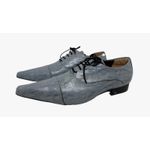 Sapato Masculino Italiano Em Couro Cinza Réptil Ref: D922
